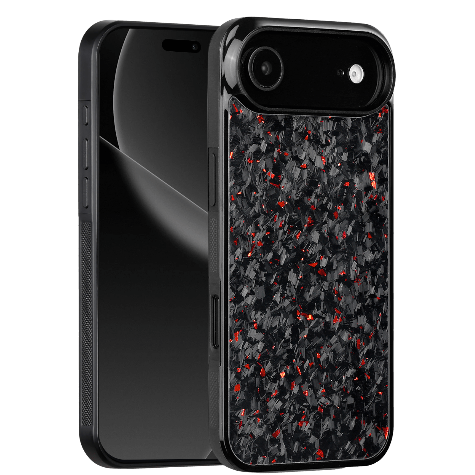 Forged Carbon iPhone Case – Red Fragment | Forge Series V1 - Pristine Carbon