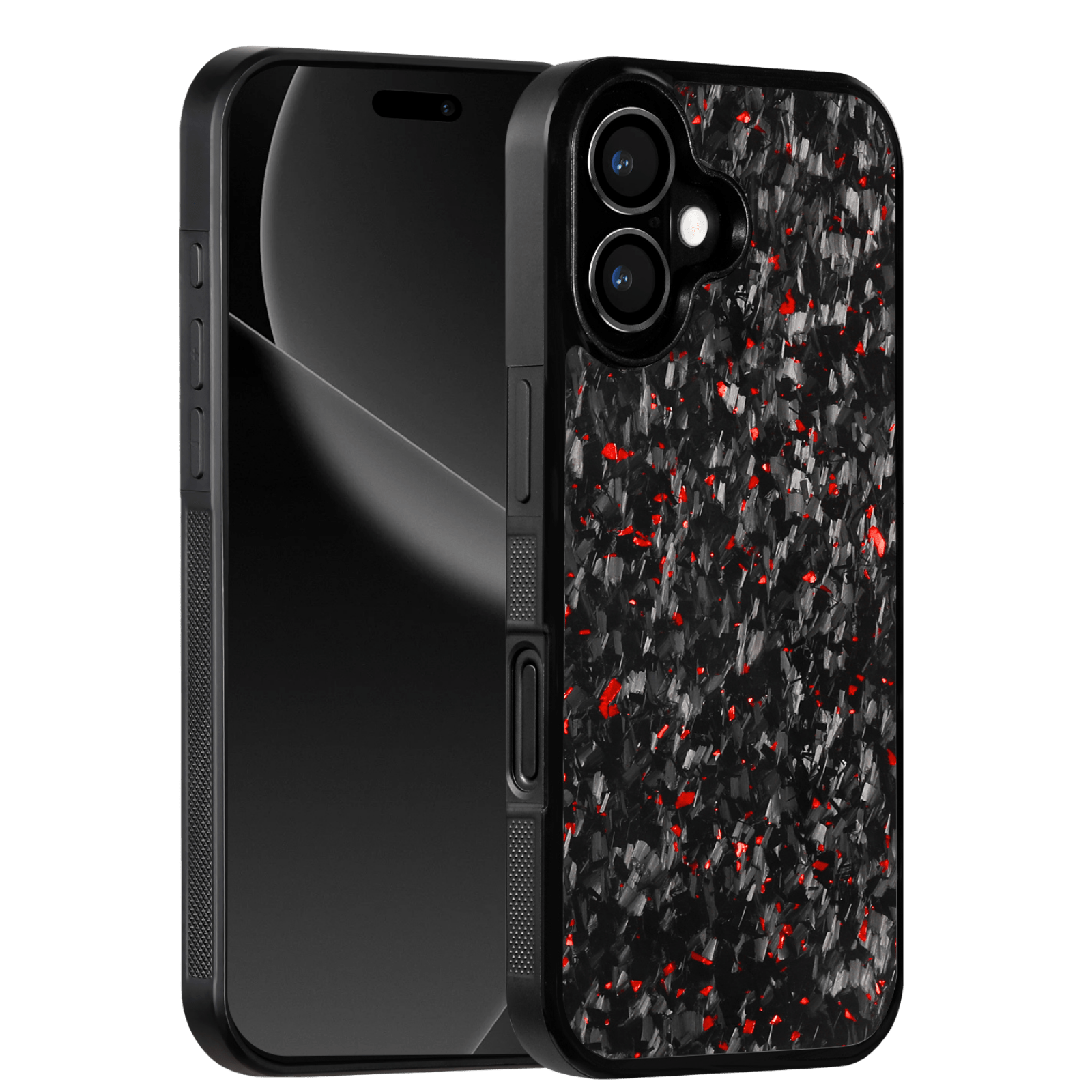 Forged Carbon iPhone Case – Red Fragment | Forge Series V1 - Pristine Carbon