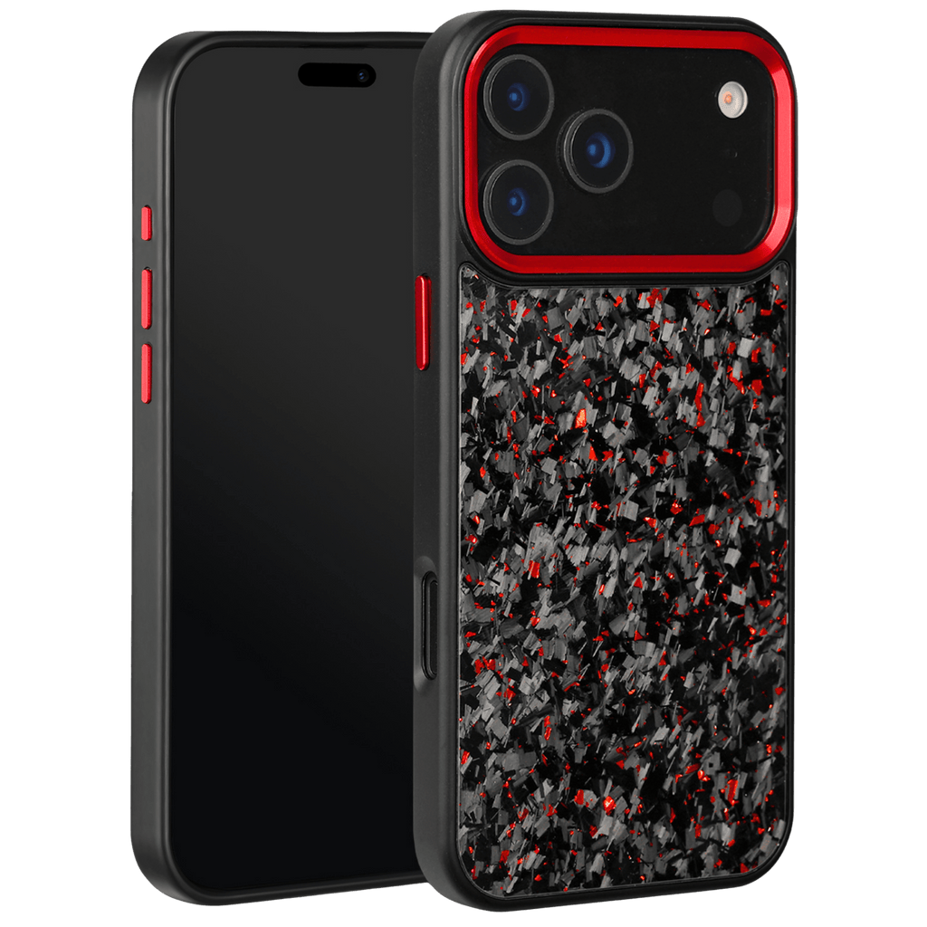 Forged Carbon iPhone Case – Red Fragment | Forge Series V2 - Pristine Carbon