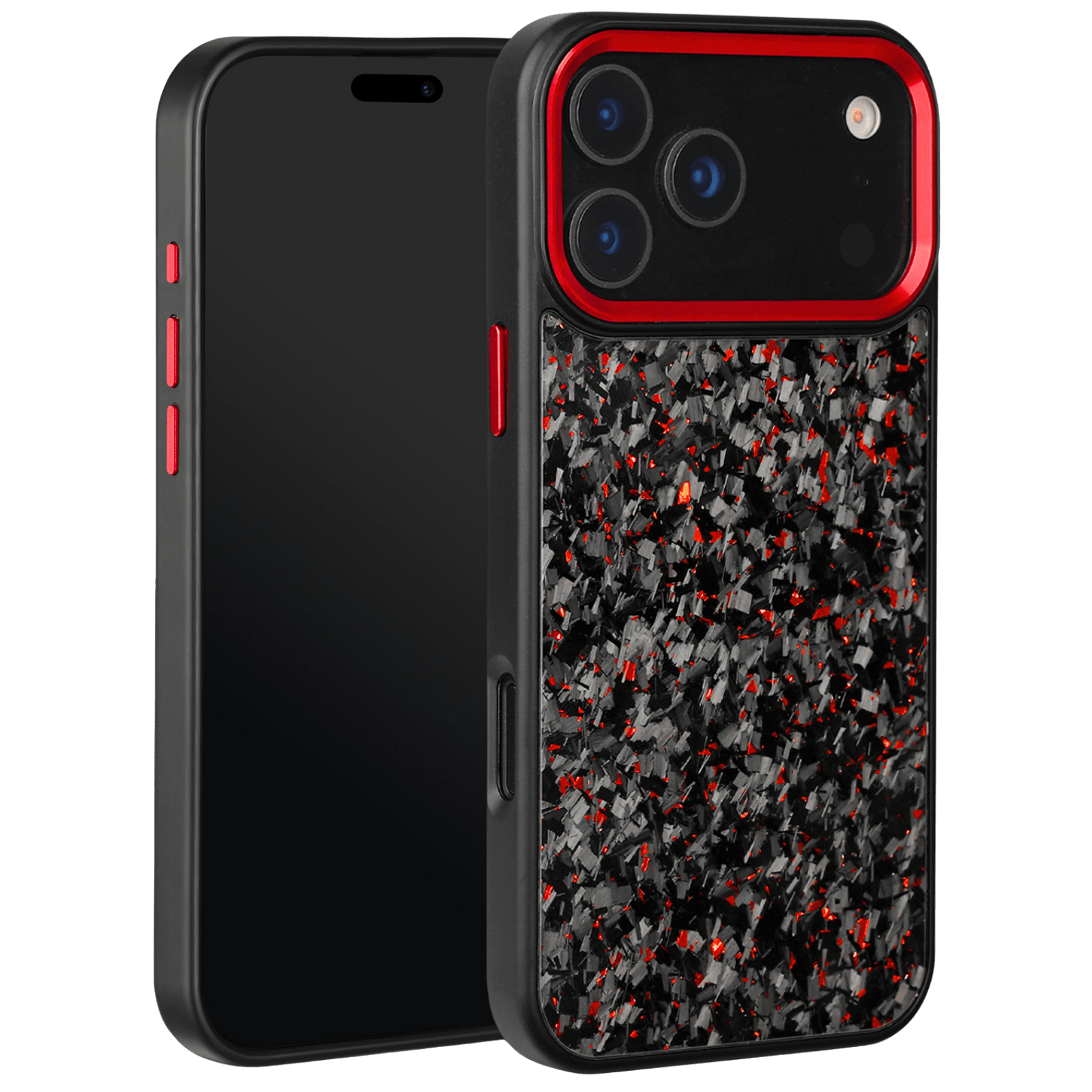 Forged Carbon iPhone Case – Red Fragment | Forge Series V2 - Pristine Carbon