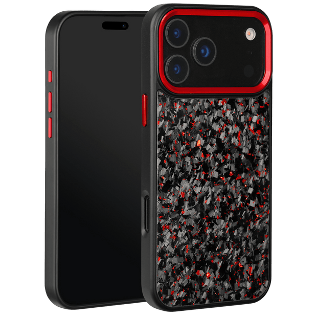 Forged Carbon iPhone Case – Red Fragment | Forge Series V2 - Pristine Carbon