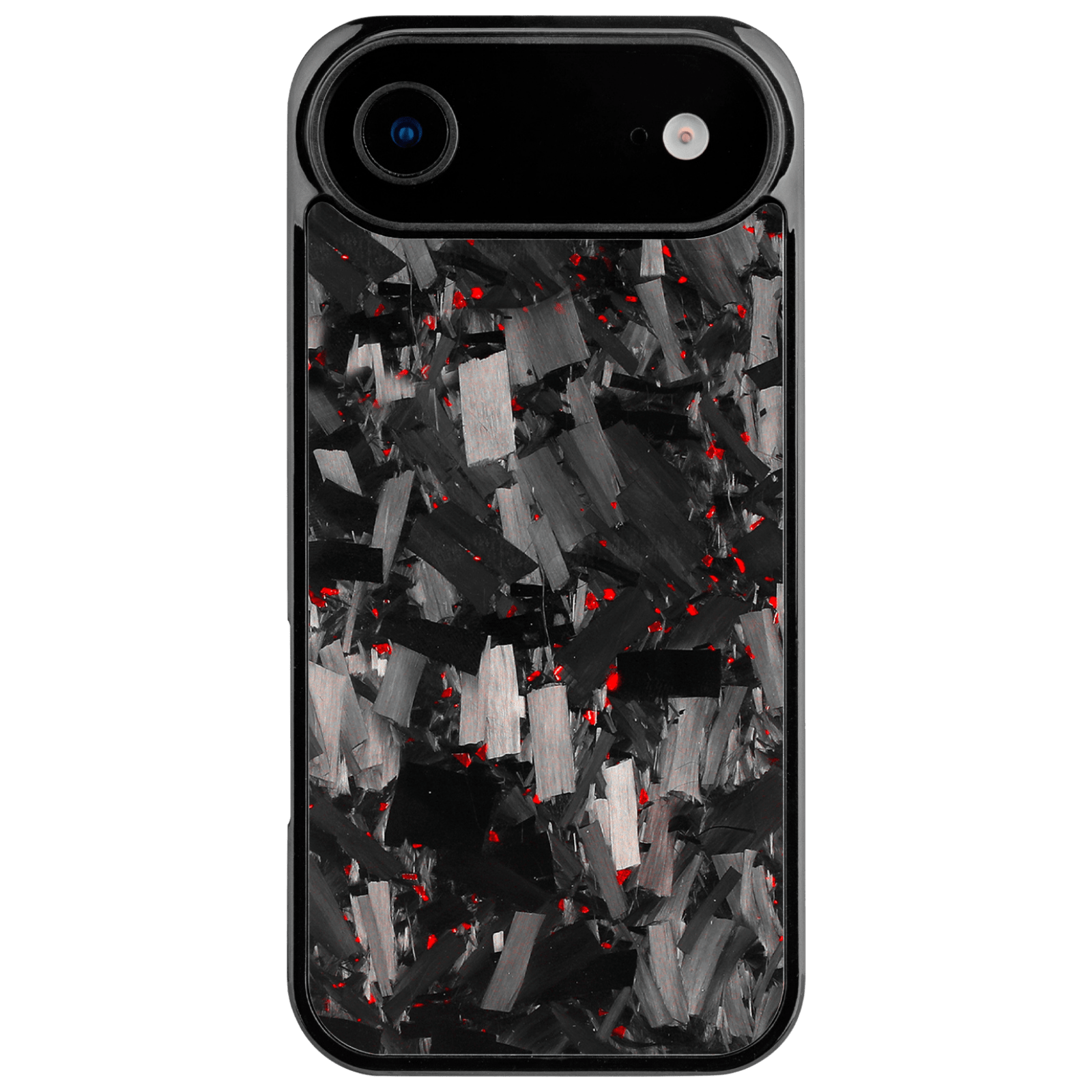 Forged Carbon iPhone Case – Red Fragment Large | Forge Series V1 - Pristine Carbon
