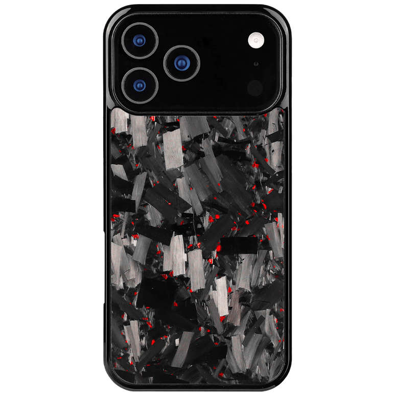 Forged Carbon iPhone Case – Red Fragment Large | Forge Series V1 - Pristine Carbon