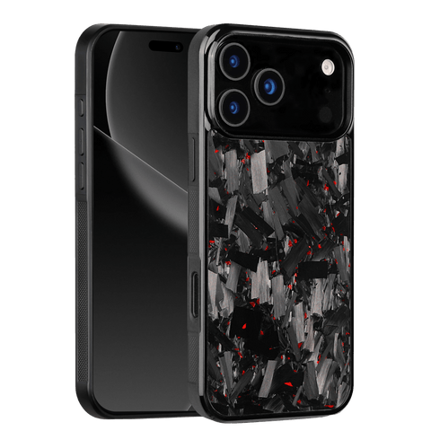 Forged Carbon iPhone Case – Red Fragment Large | Forge Series V1 - Pristine Carbon