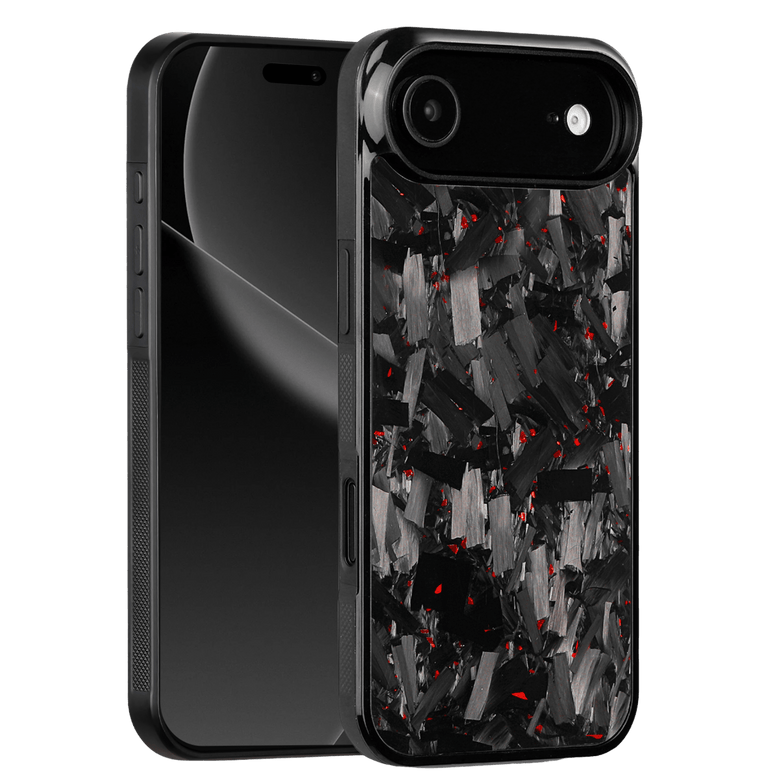 Forged Carbon iPhone Case – Red Fragment Large | Forge Series V1 - Pristine Carbon