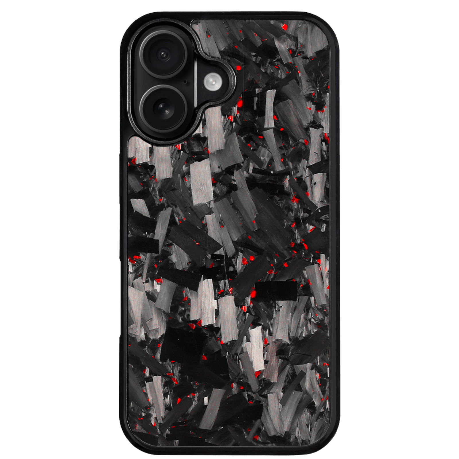 Forged Carbon iPhone Case – Red Fragment Large | Forge Series V1 - Pristine Carbon