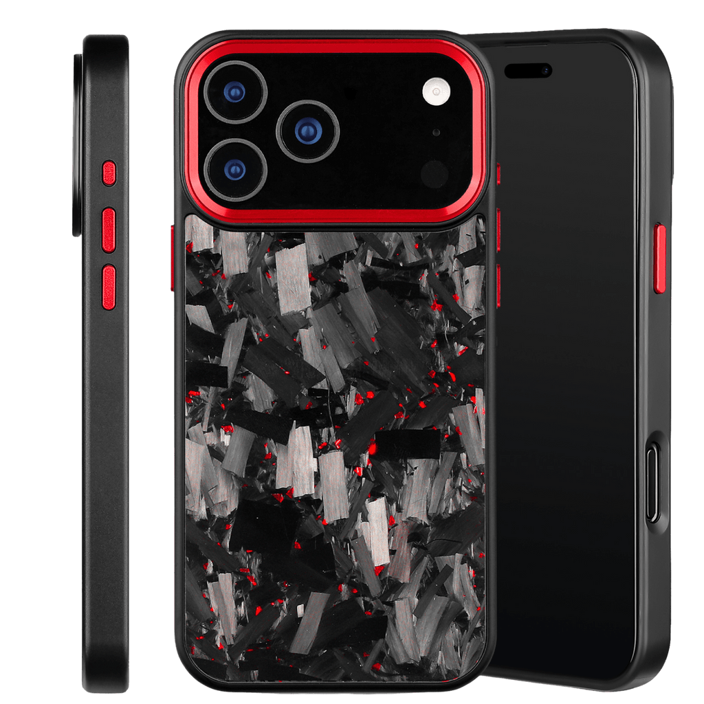 Forged Carbon iPhone Case – Red Large Fragment | Forge Series V2 - Pristine Carbon