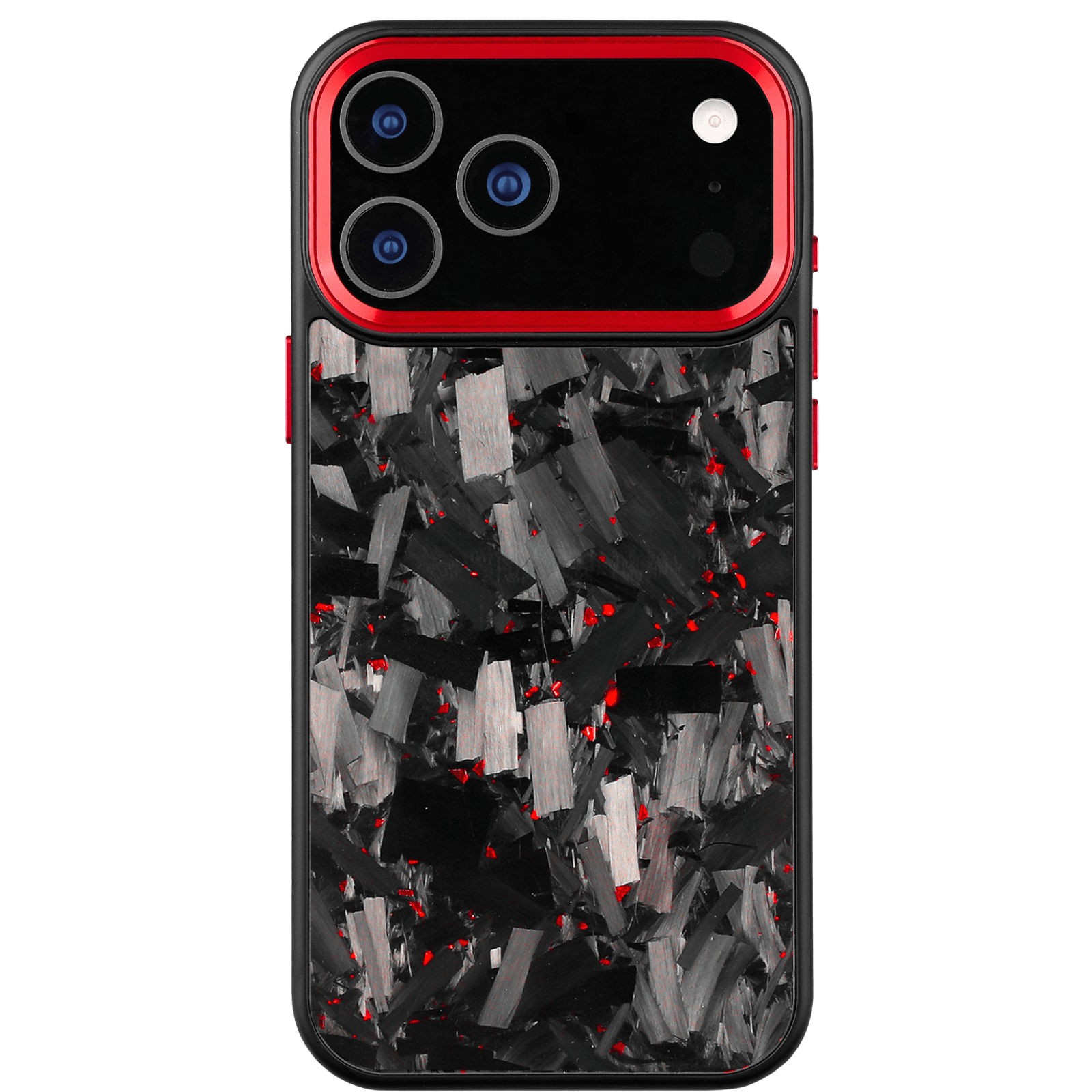 Forged Carbon iPhone Case – Red Large Fragment | Forge Series V2 - Pristine Carbon