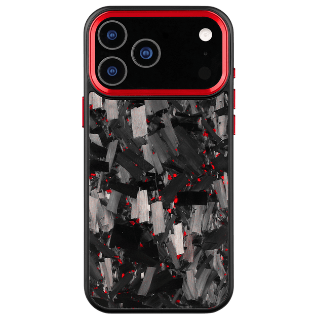 Forged Carbon iPhone Case – Red Large Fragment | Forge Series V2 - Pristine Carbon