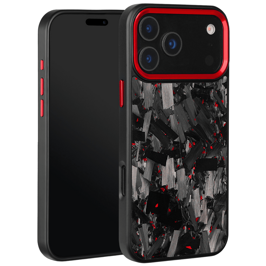 Forged Carbon iPhone Case – Red Large Fragment | Forge Series V2 - Pristine Carbon