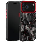 Forged Carbon iPhone Case – Red Large Fragment | Forge Series V2 - Pristine Carbon