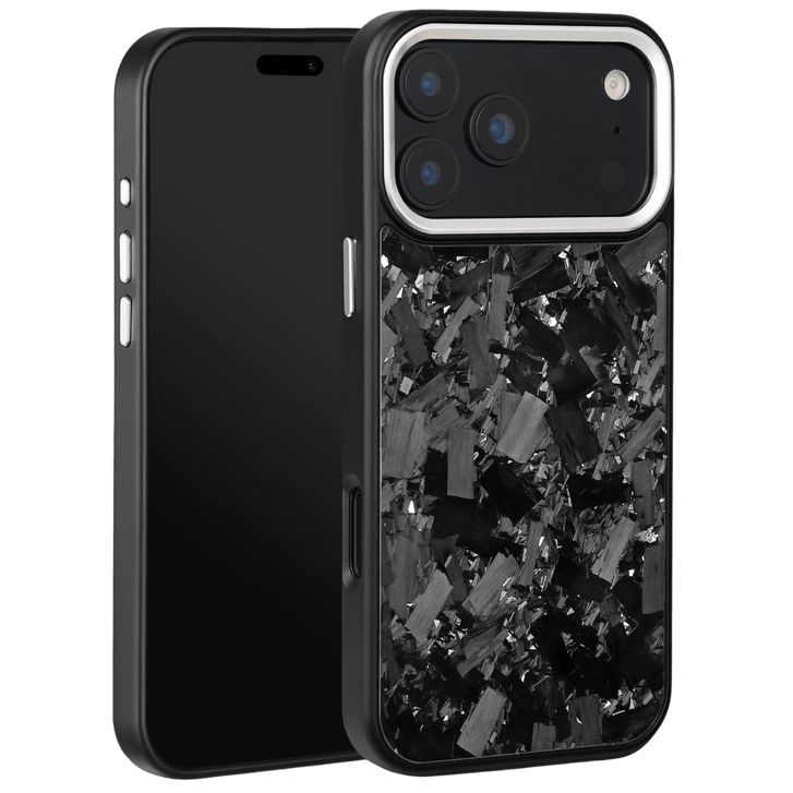 Forged Carbon iPhone Case – Silver Large Fragment | Forge Series V2 - Pristine Carbon