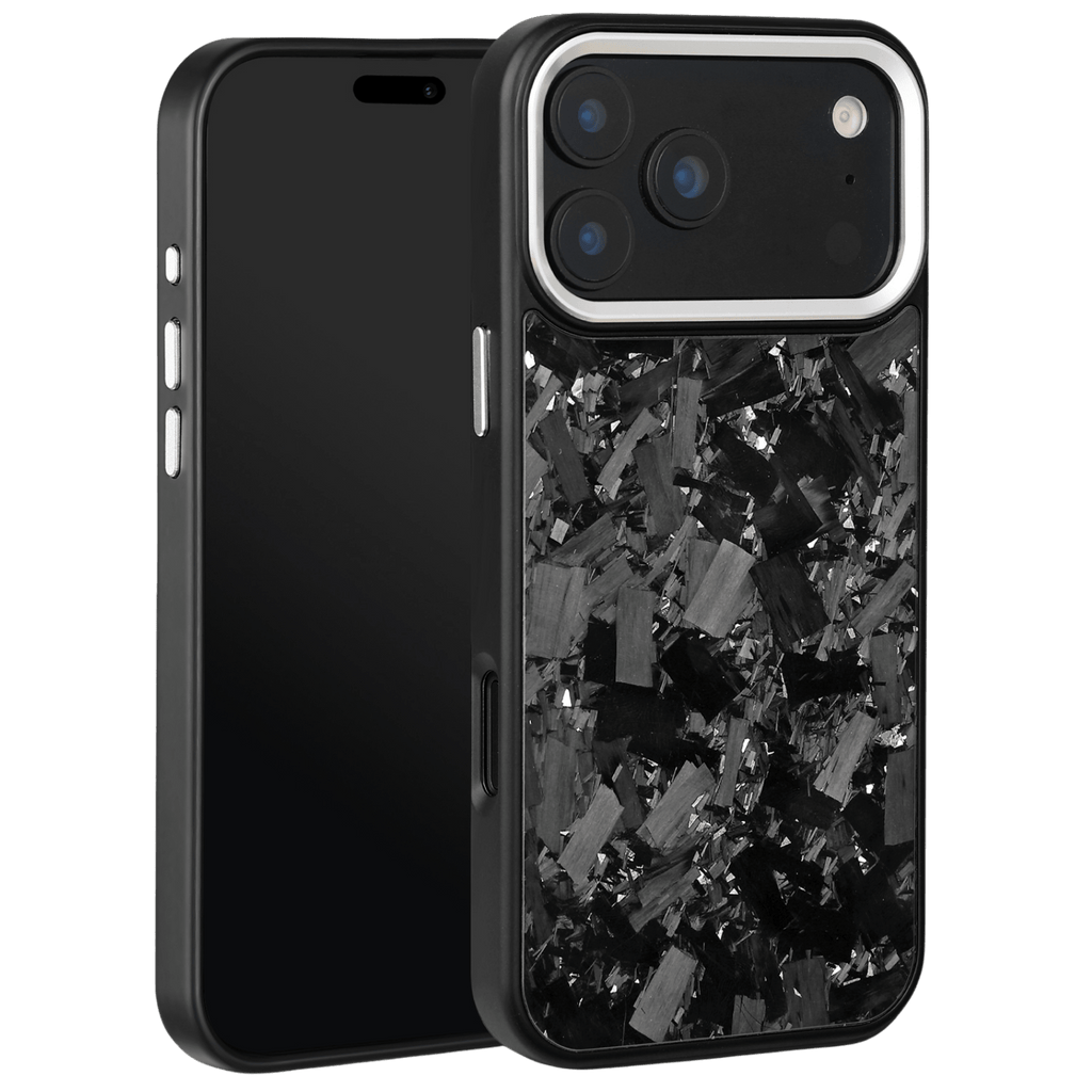 Forged Carbon iPhone Case – Silver Large Fragment | Forge Series V2 - Pristine Carbon