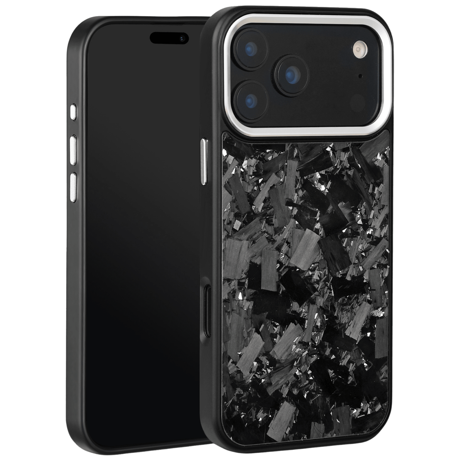 Forged Carbon iPhone Case – Silver Large Fragment | Forge Series V2 - Pristine Carbon
