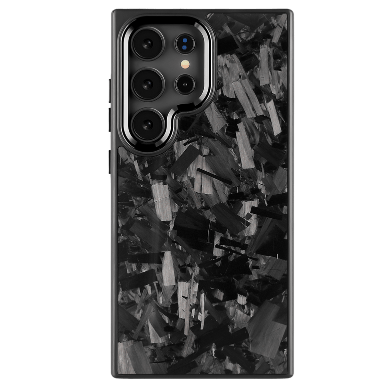Forged Carbon Samsung Case – Black Fragment Large | Forge Series - Pristine Carbon
