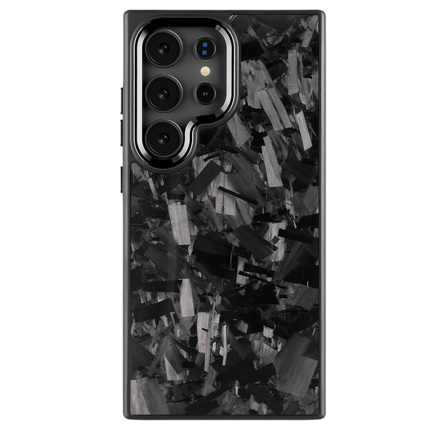 Forged Carbon Samsung Case – Black Fragment Large | Forge Series - Pristine Carbon