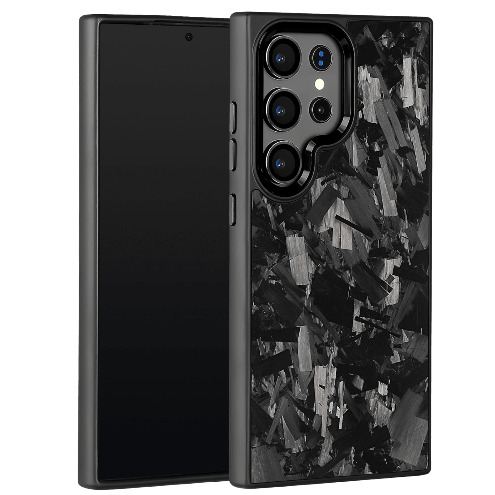 Forged Carbon Samsung Case – Black Fragment Large | Forge Series - Pristine Carbon