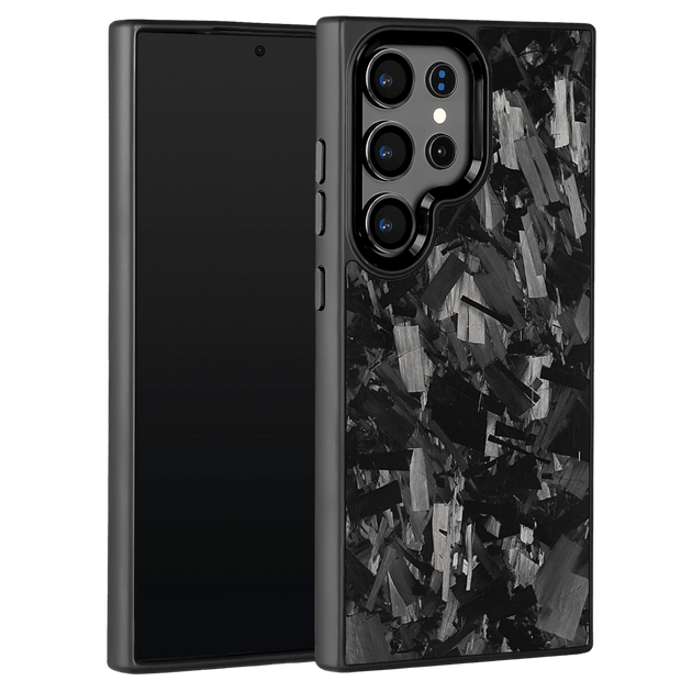 Forged Carbon Samsung Case – Black Fragment Large | Forge Series - Pristine Carbon