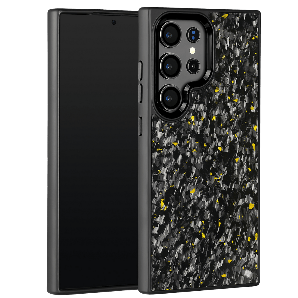 Forged Carbon Samsung Case – Gold Fragment | Forge Series - Pristine Carbon
