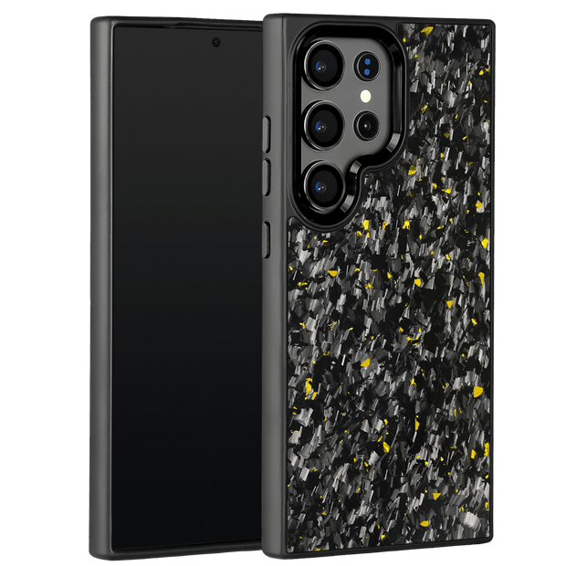Forged Carbon Samsung Case – Gold Fragment | Forge Series - Pristine Carbon