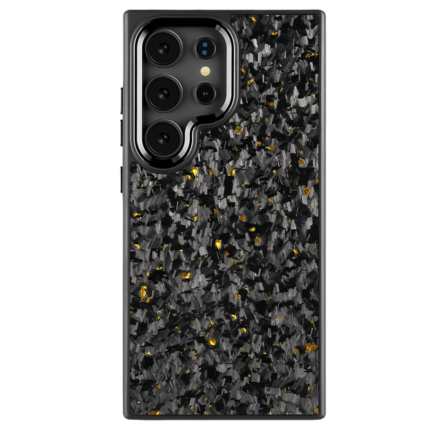 Forged Carbon Samsung Case – Gold Fragment | Forge Series - Pristine Carbon