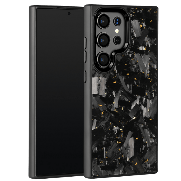 Forged Carbon Samsung Case – Gold Fragment Large | Forge Series - Pristine Carbon