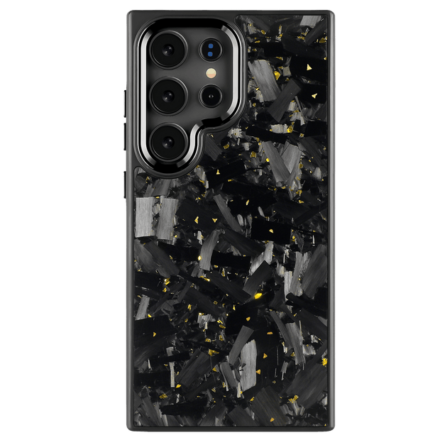 Forged Carbon Samsung Case – Gold Fragment Large | Forge Series - Pristine Carbon