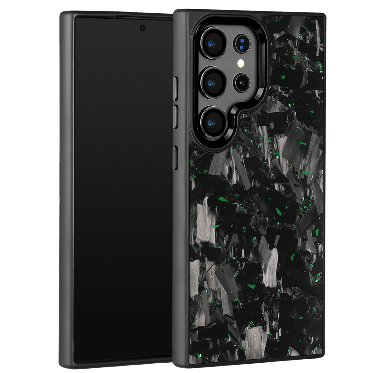 Forged Carbon Samsung Case – Green Fragment Large | Forge Series - Pristine Carbon