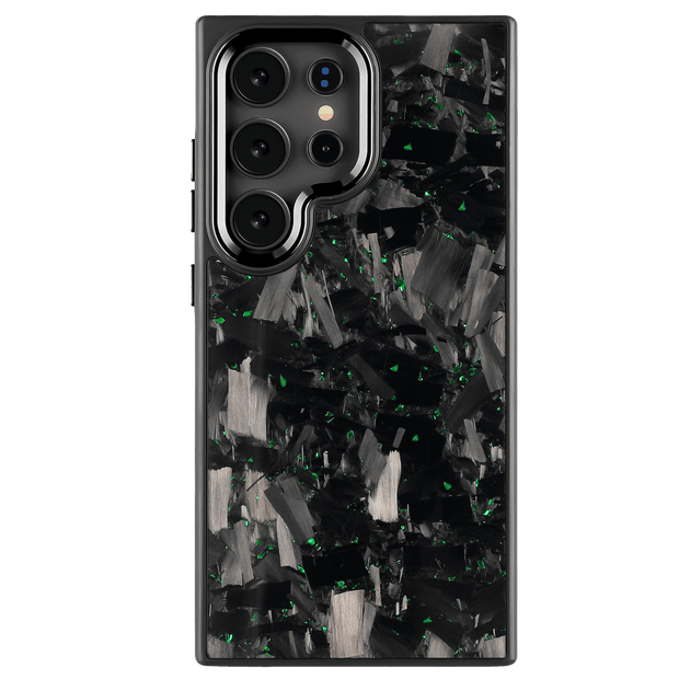 Forged Carbon Samsung Case – Green Fragment Large | Forge Series - Pristine Carbon