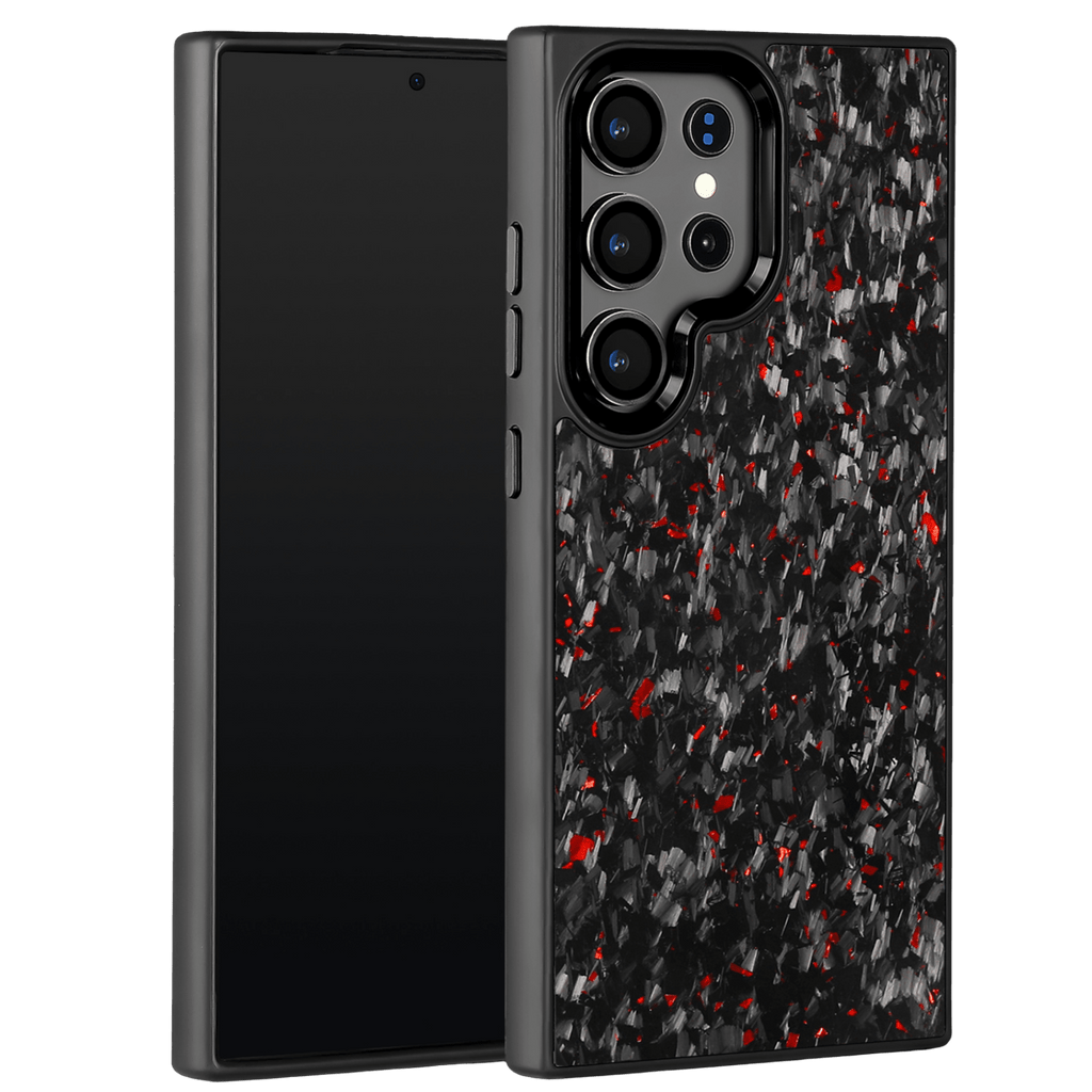 Forged Carbon Samsung Case – Red Fragment | Forge Series - Pristine Carbon