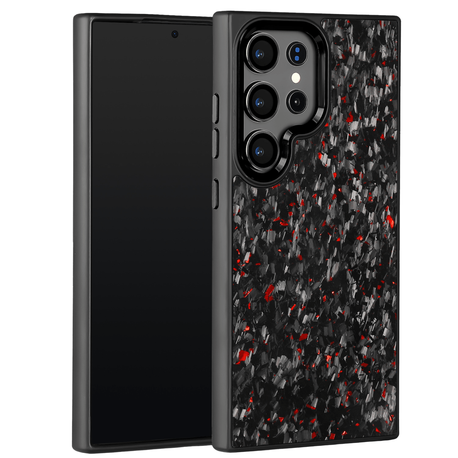 Forged Carbon Samsung Case – Red Fragment | Forge Series - Pristine Carbon