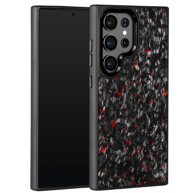 Forged Carbon Samsung Case – Red Fragment | Forge Series - Pristine Carbon