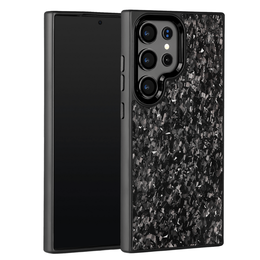 Forged Carbon Samsung Case – Silver Fragment | Forge Series - Pristine Carbon