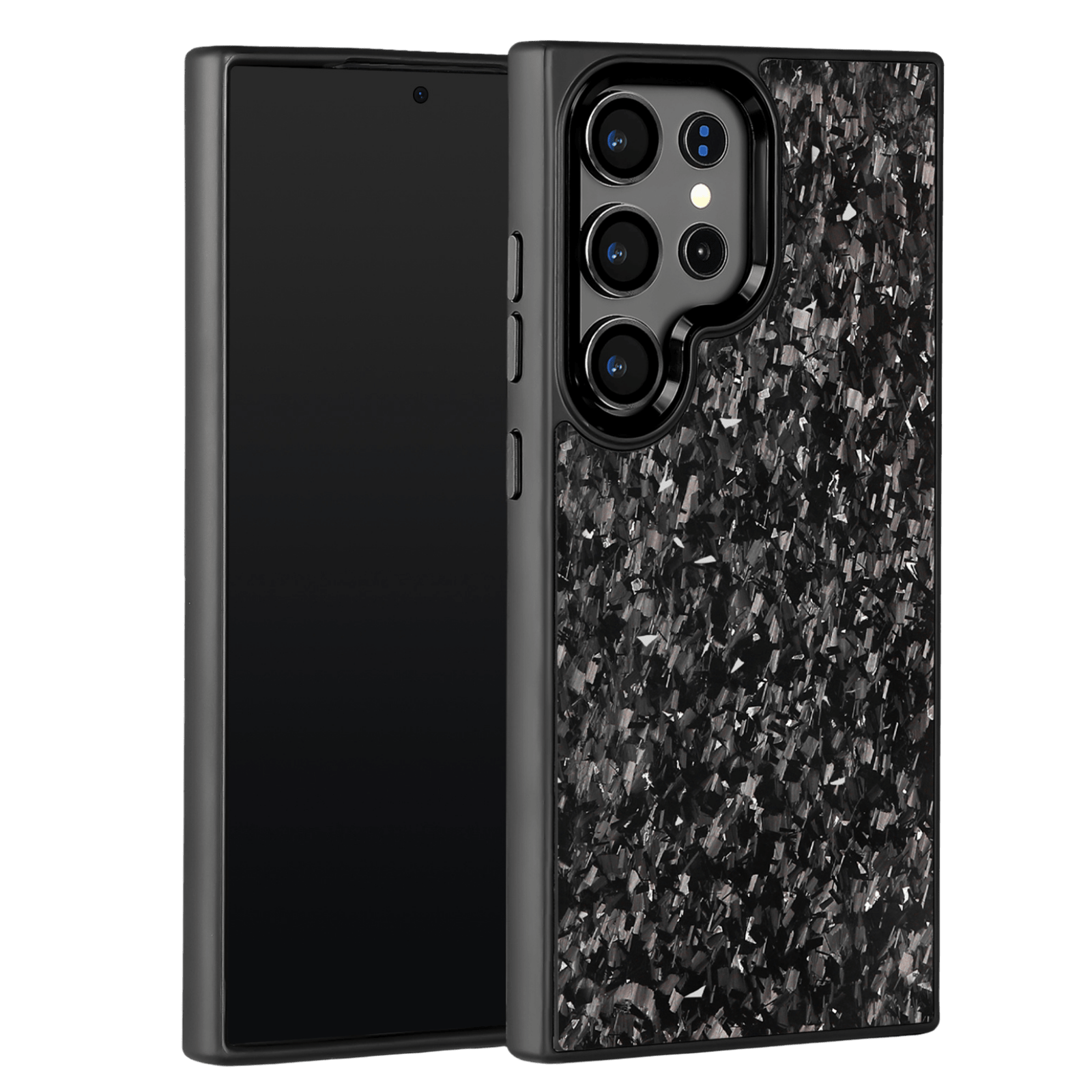 Forged Carbon Samsung Case – Silver Fragment | Forge Series - Pristine Carbon