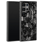 Forged Carbon Samsung Case – Silver Fragment Large | Forge Series - Pristine Carbon