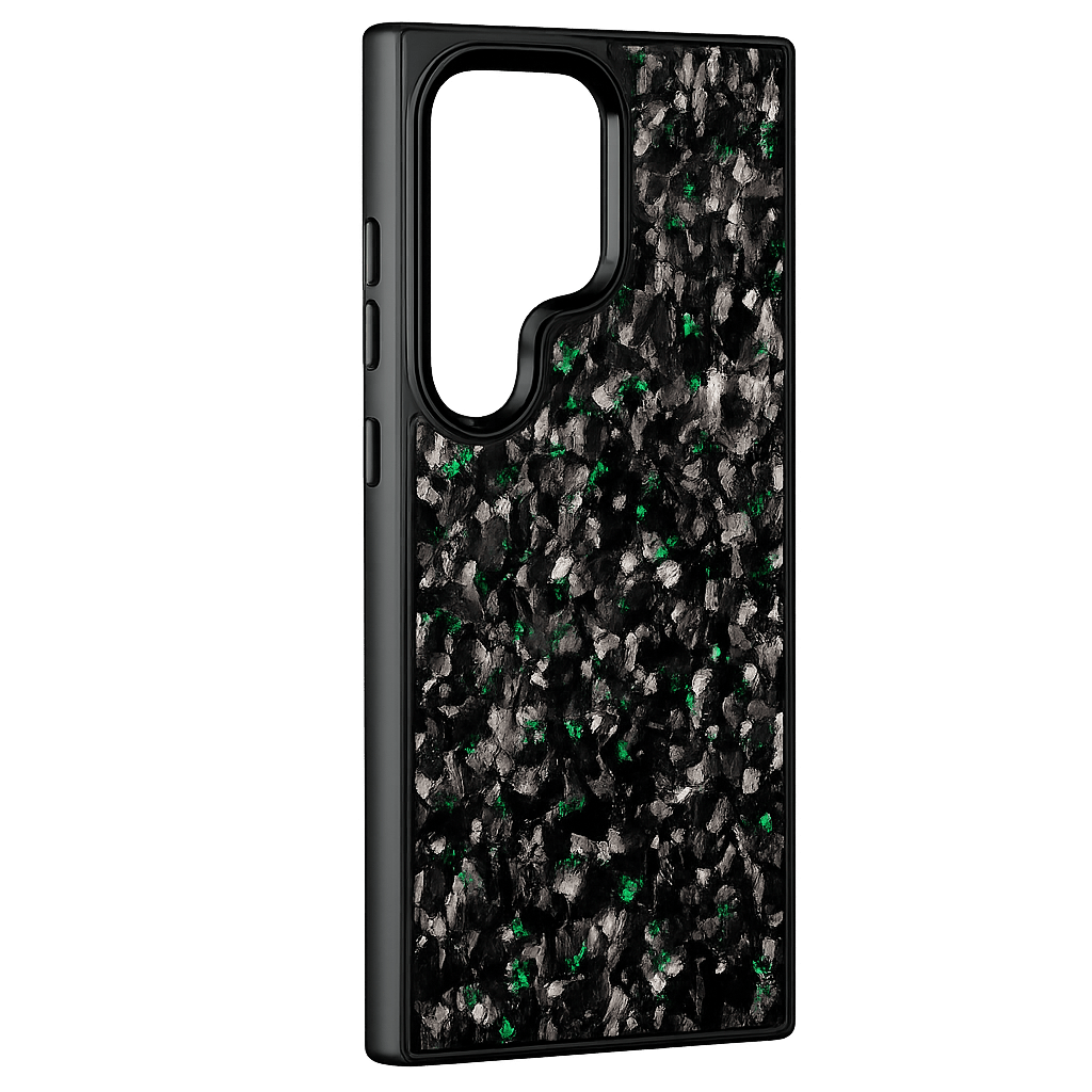 Forged Carbon Samsung Phone Case – Green Fragment | Forge Series - Pristine Carbon