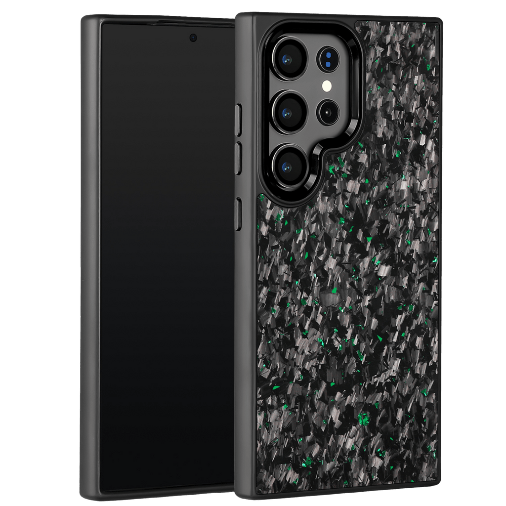 Forged Carbon Samsung Phone Case – Green Fragment | Forge Series - Pristine Carbon