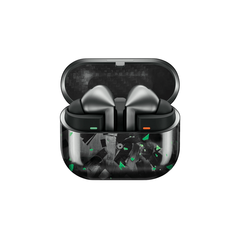 Green Fragment | Forged Carbon Fiber | Galaxy Buds Case - Pristine Carbon