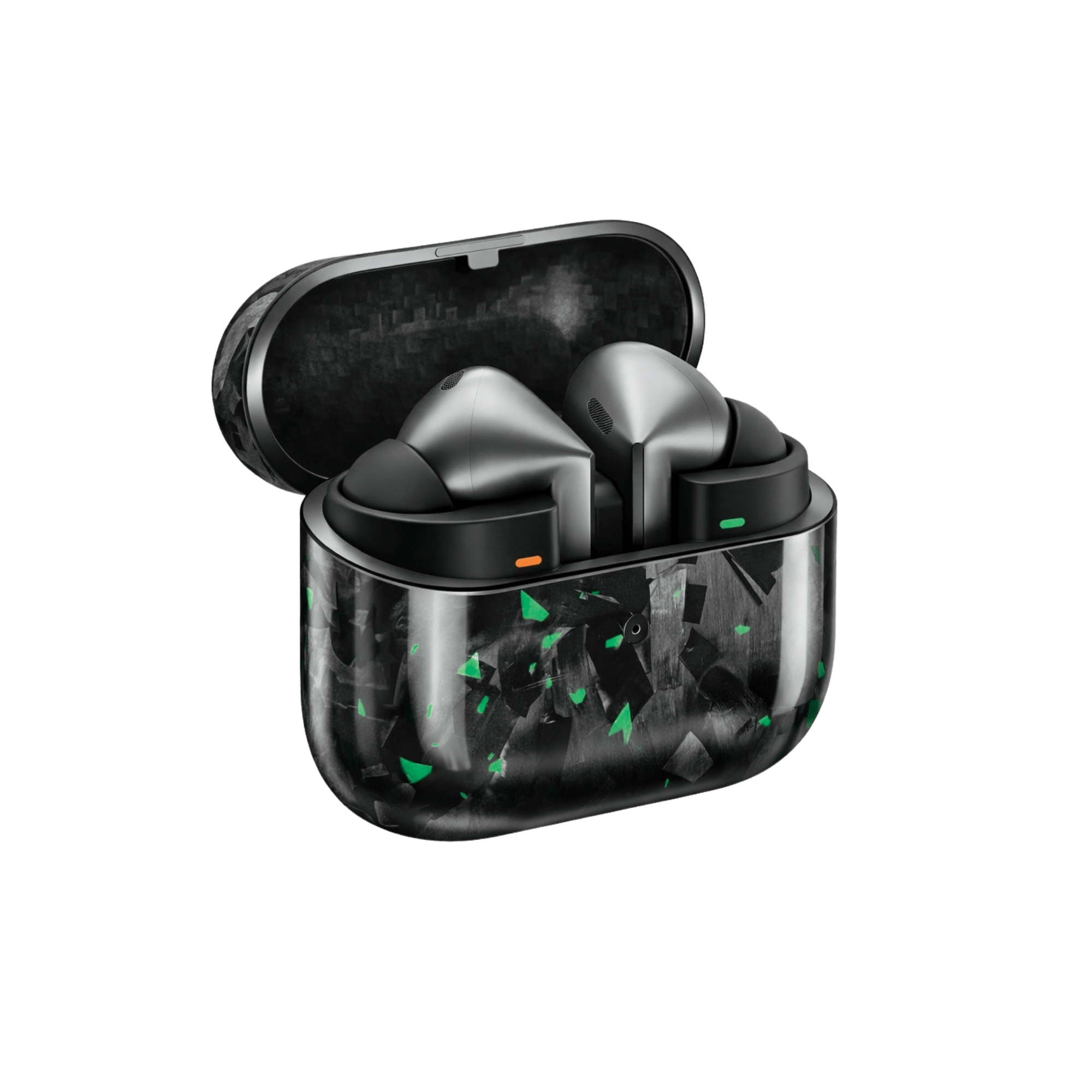 Green Fragment | Forged Carbon Fiber | Galaxy Buds Case - Pristine Carbon