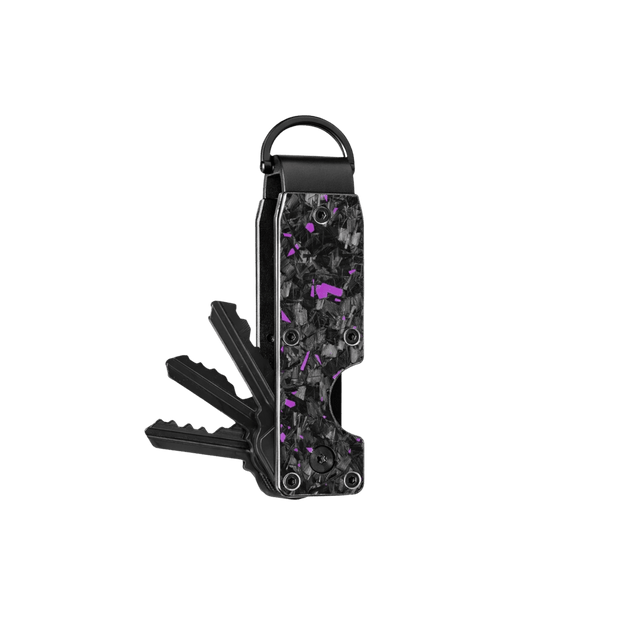 Purple Fragment | Forged Carbon Fiber | Key Case - Pristine Carbon