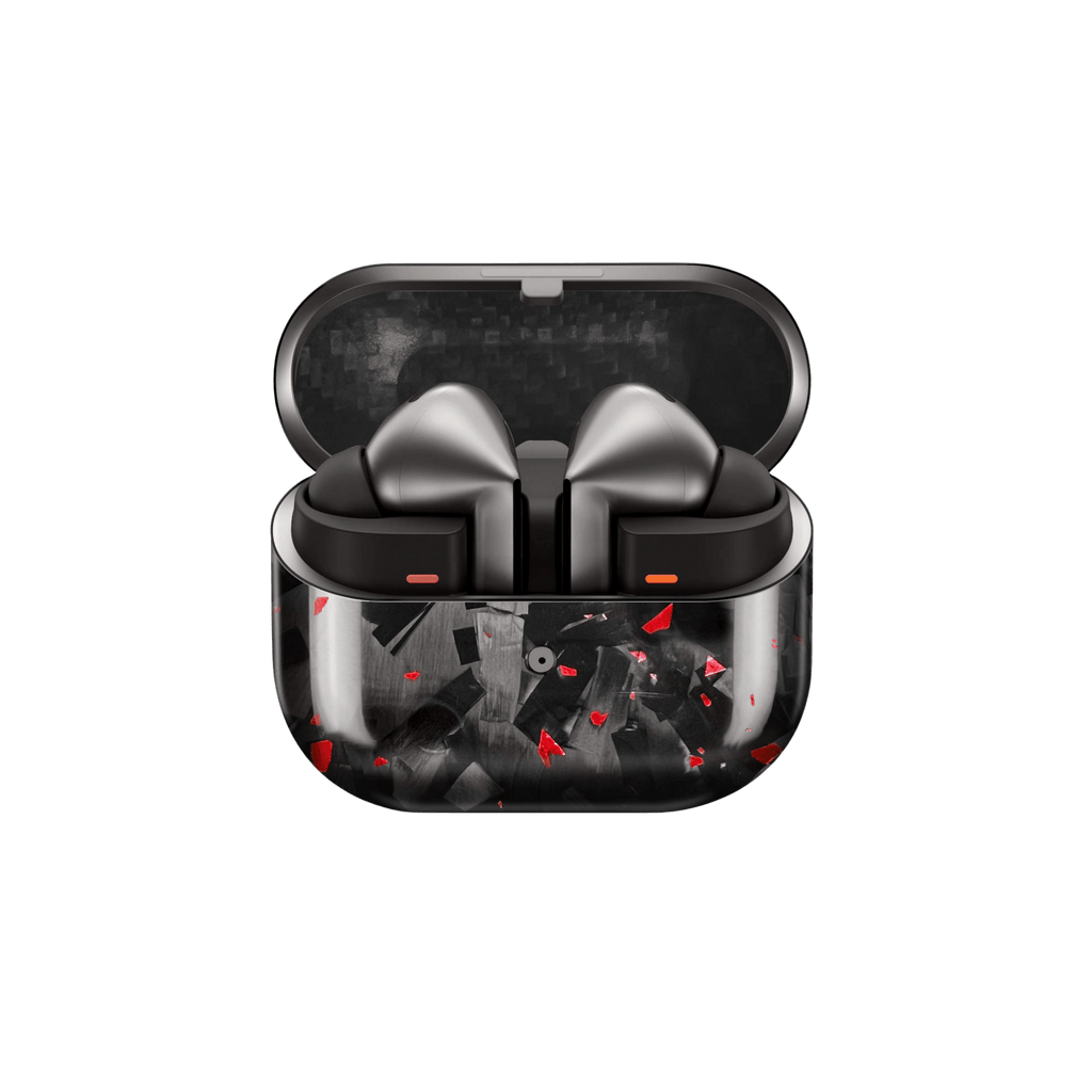 Red Fragment | Forged Carbon Fiber | Galaxy Buds Case - Pristine Carbon
