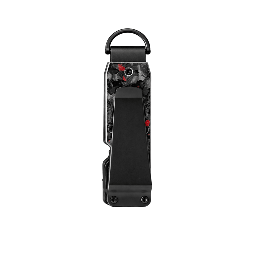 Red Fragment | Forged Carbon Fiber | Key Case - Pristine Carbon