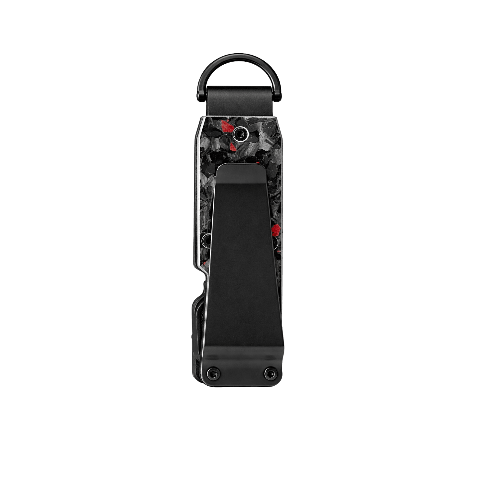 Red Fragment | Forged Carbon Fiber | Key Case - Pristine Carbon